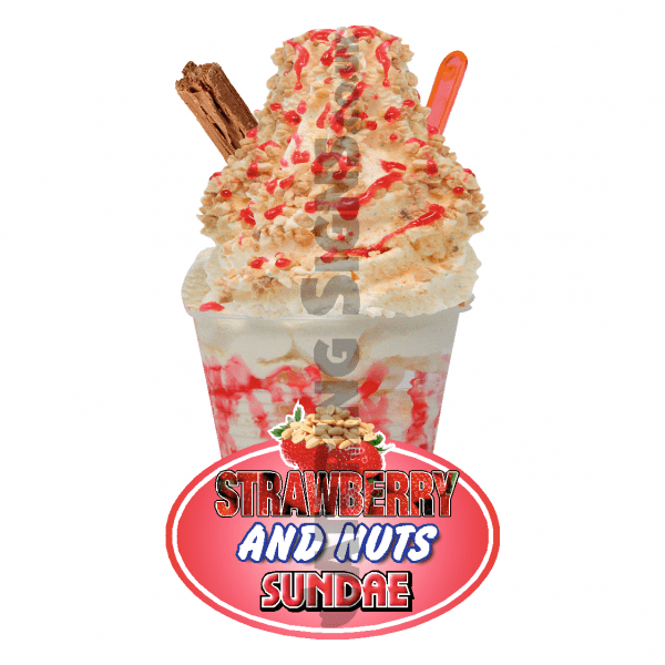 Strawberry & Nuts- Sundae