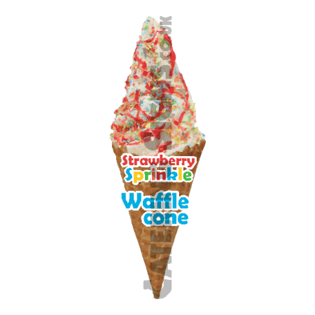 Strawberry Sprinkle - Waffle Cone