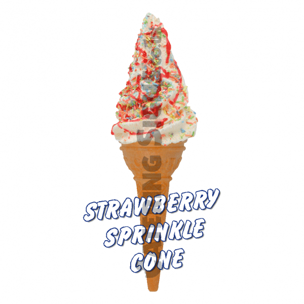 Strawberry Sprinkle - Single Cone