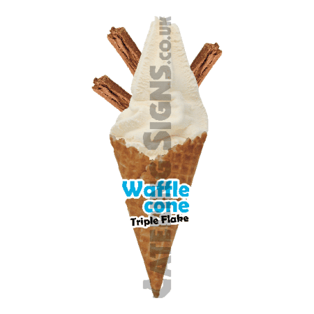 Triple Flake - Waffle Cone