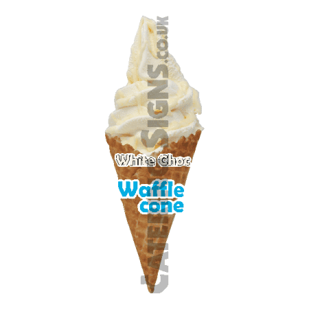 White Chocolate - Waffle Cone