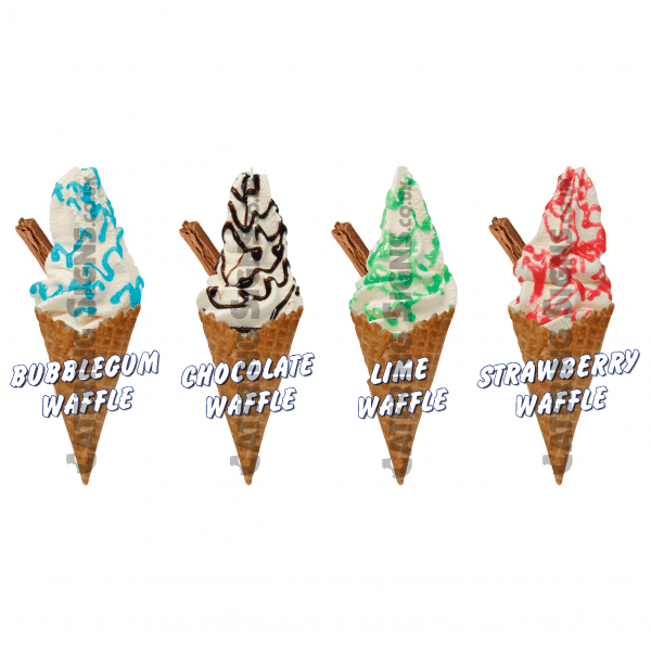 Set of 4 Waffle Cones