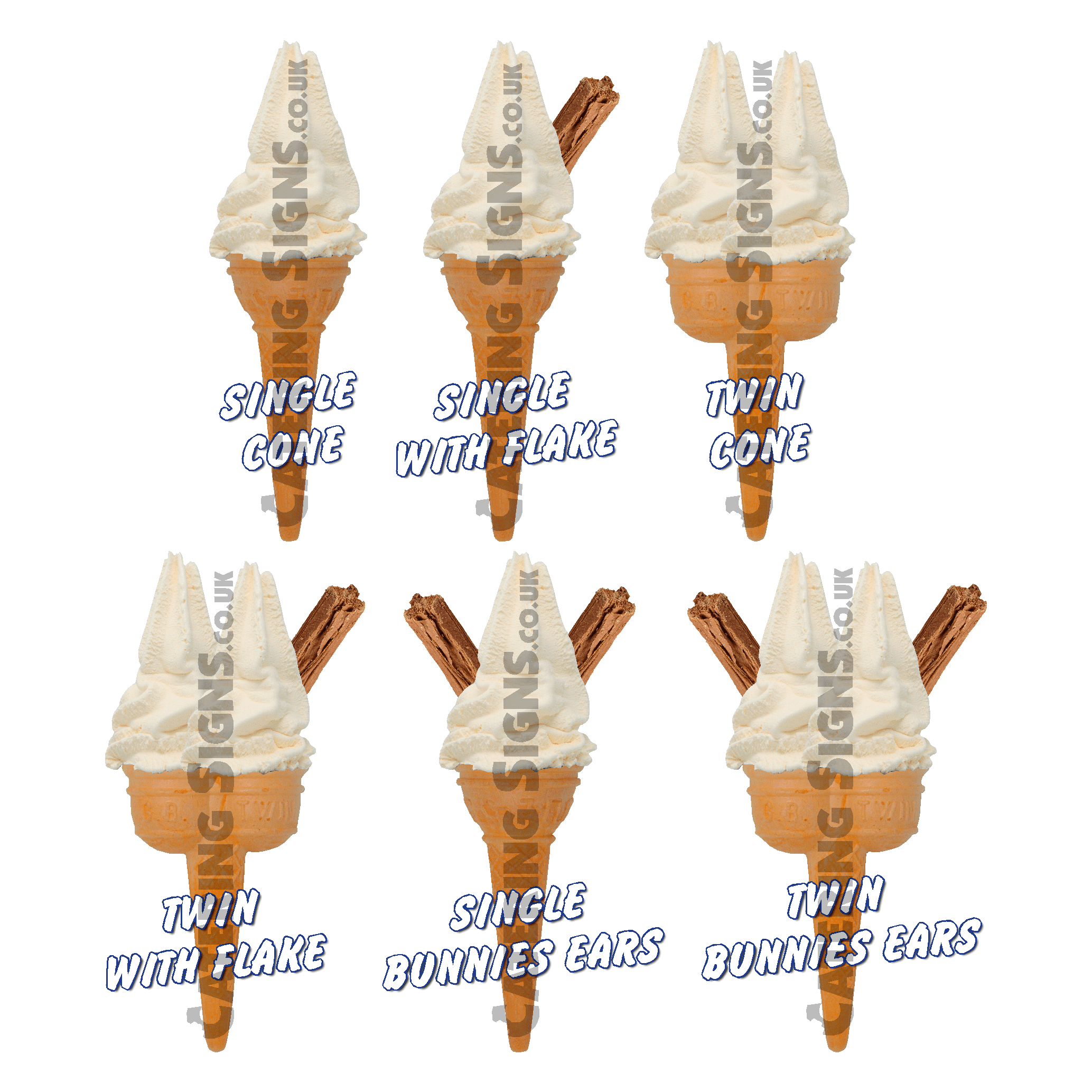 Cream outlet and cones
