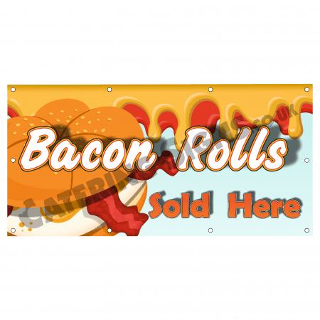 Bacon Roll Cartoon Banner