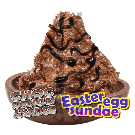 Choc Sprinkles & Sauce - Easter Egg Sundae