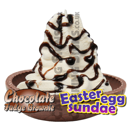 Chocolate Fudge Brownie - Easter Egg Sundae