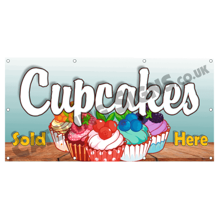 Cupcakes Cartoon Banner