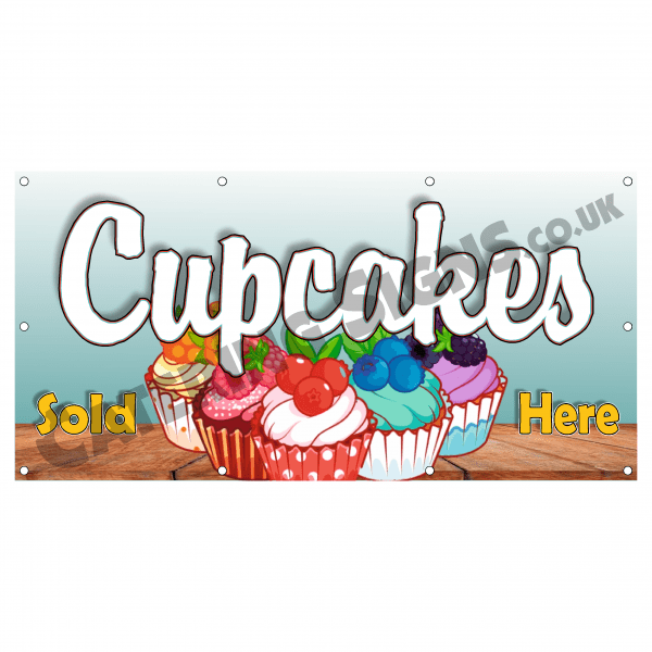 Cupcakes Cartoon Banner