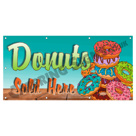 Donuts Cartoon Banner