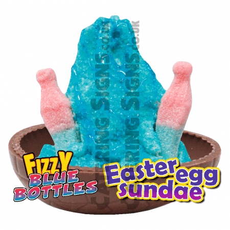 Fizzy Blue Bottle - Easter Egg Sundae