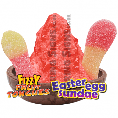 Fizzy Fruit Tongue - Easter Egg Sundae