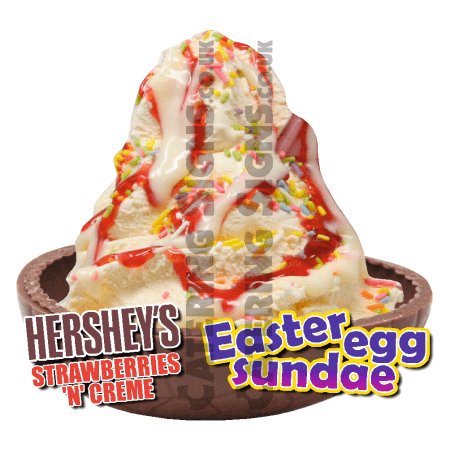 Hershey's Strawberry 'n' Creme - Easter Egg Sundae