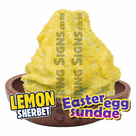 Lemon Sherbet - Easter Egg Sundae