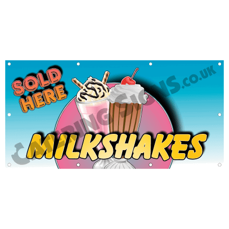 Milkshakes Cartoon Banner
