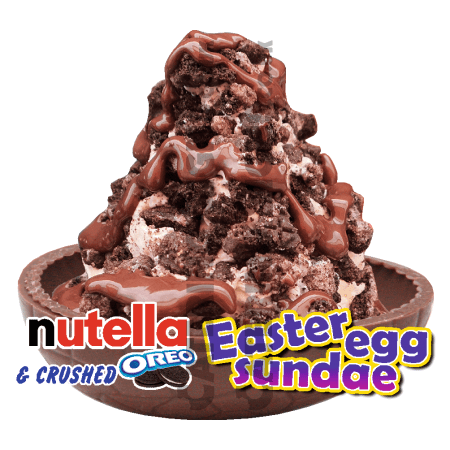 Nutella & Crushed Oreo - Easter Egg Sundae