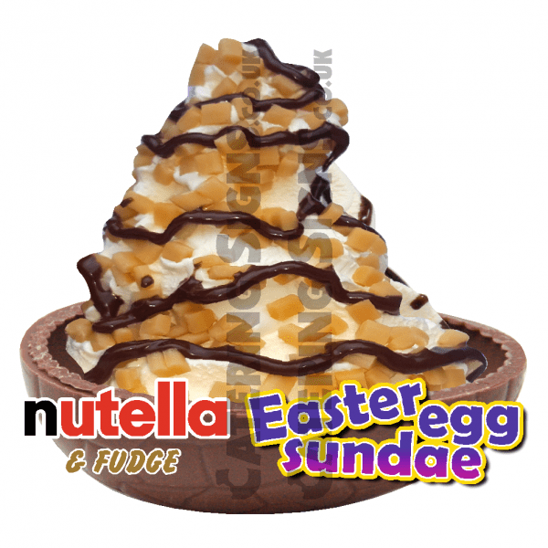 Nutella & Fudge - Easter Egg Sundae