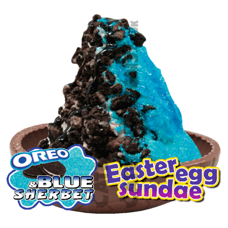 Oreo & Blue Sherbet - Easter Egg Sundae