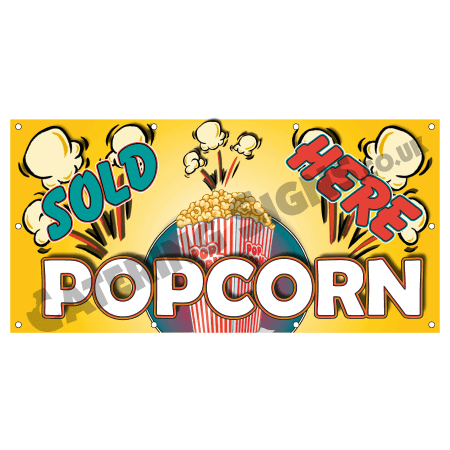 Popcorn Cartoon Banner