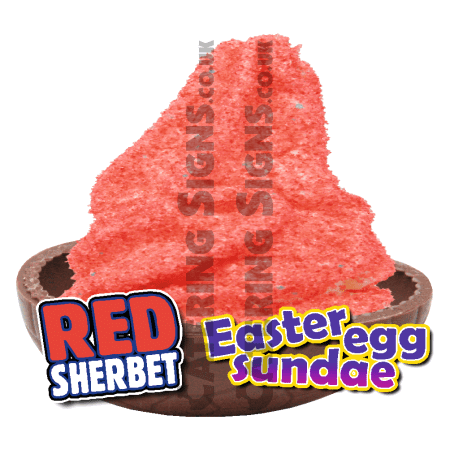 Red Sherbet - Easter Egg Sundae