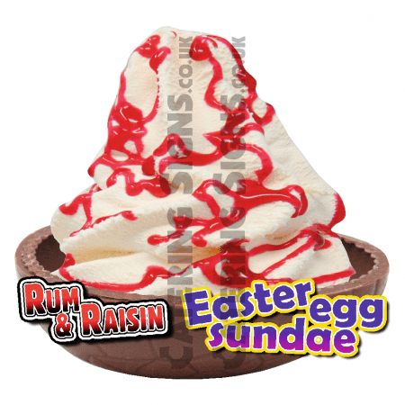 Rum & Raisin - Easter Egg Sundae