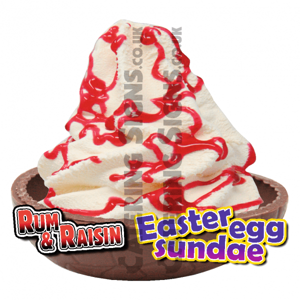 Rum & Raisin - Easter Egg Sundae