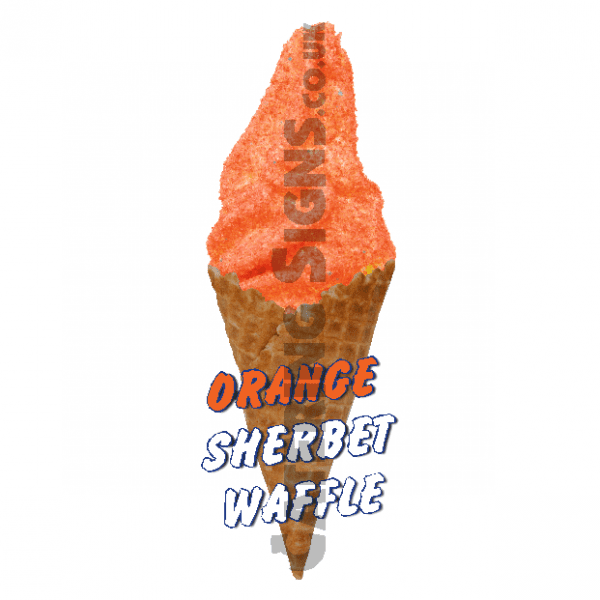 Orange Sherbet - Waffle Cone