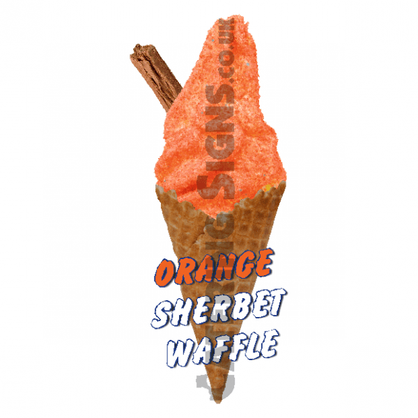 Orange Sherbet - Waffle Cone - Image 2