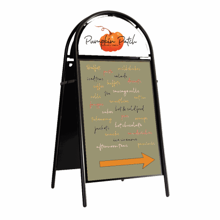 Booster Pavement Sign Printed Header with Posters