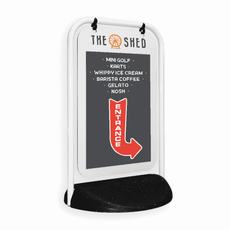 Swinger Pavement Sign - Poster Pocket with Posters