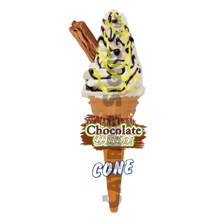 Dubai Chocolate Duo Sauce - Single Cone