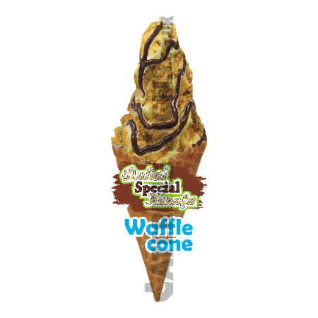 Dubai Kunafa Duo Sauce - Waffle Cone