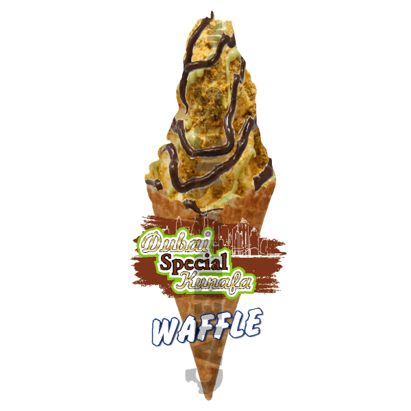 Dubai Kunafa Duo Sauce - Waffle Cone